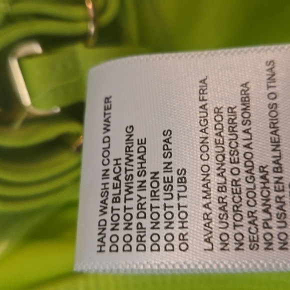 Michael Kors Lime One Shoulder Full Coverage One Piece Swimsuit - Size 10 - Picture 6 of 8